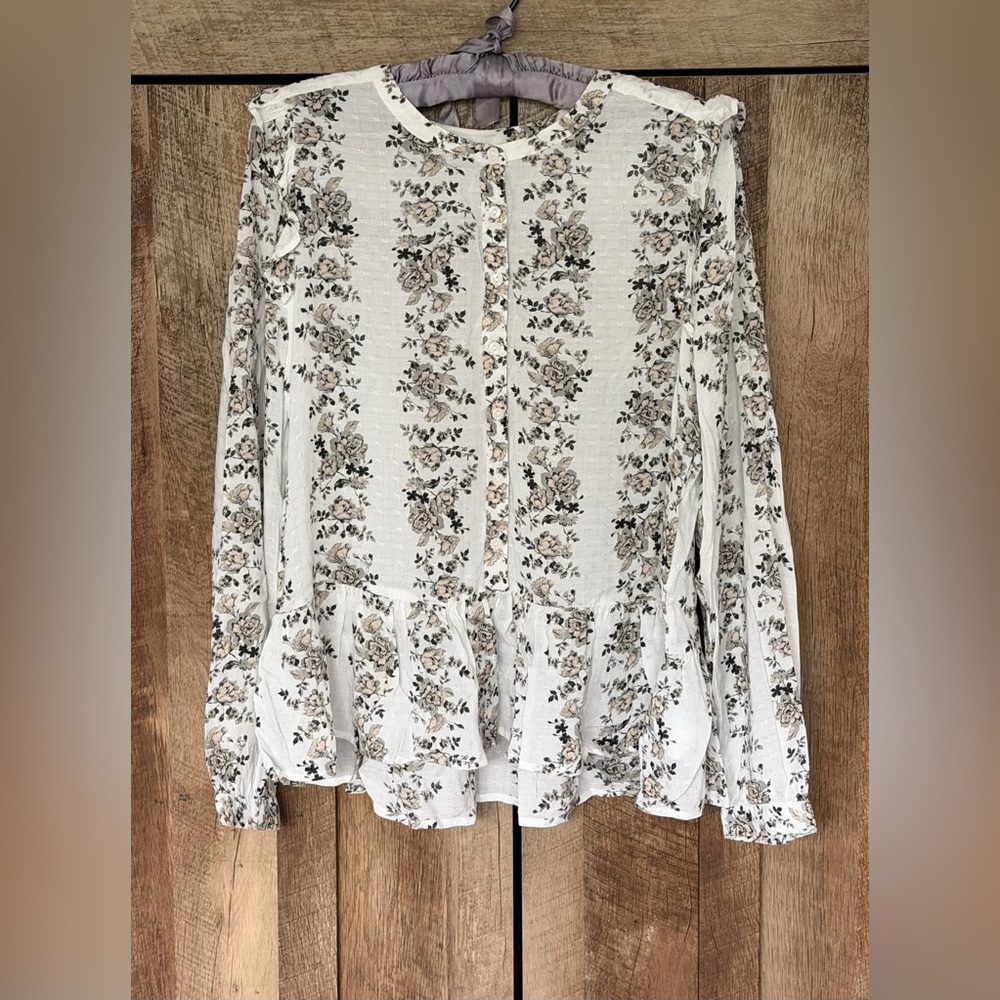 Lucky Brand Floral Button-Down Blouse